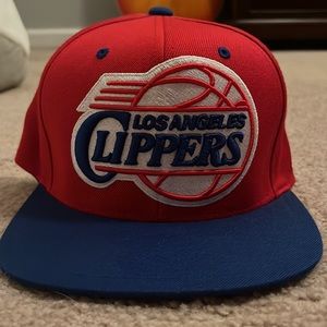 Mitchell and Ness Los Angeles Clippers NBA Adjustable Flat Brim Hat
